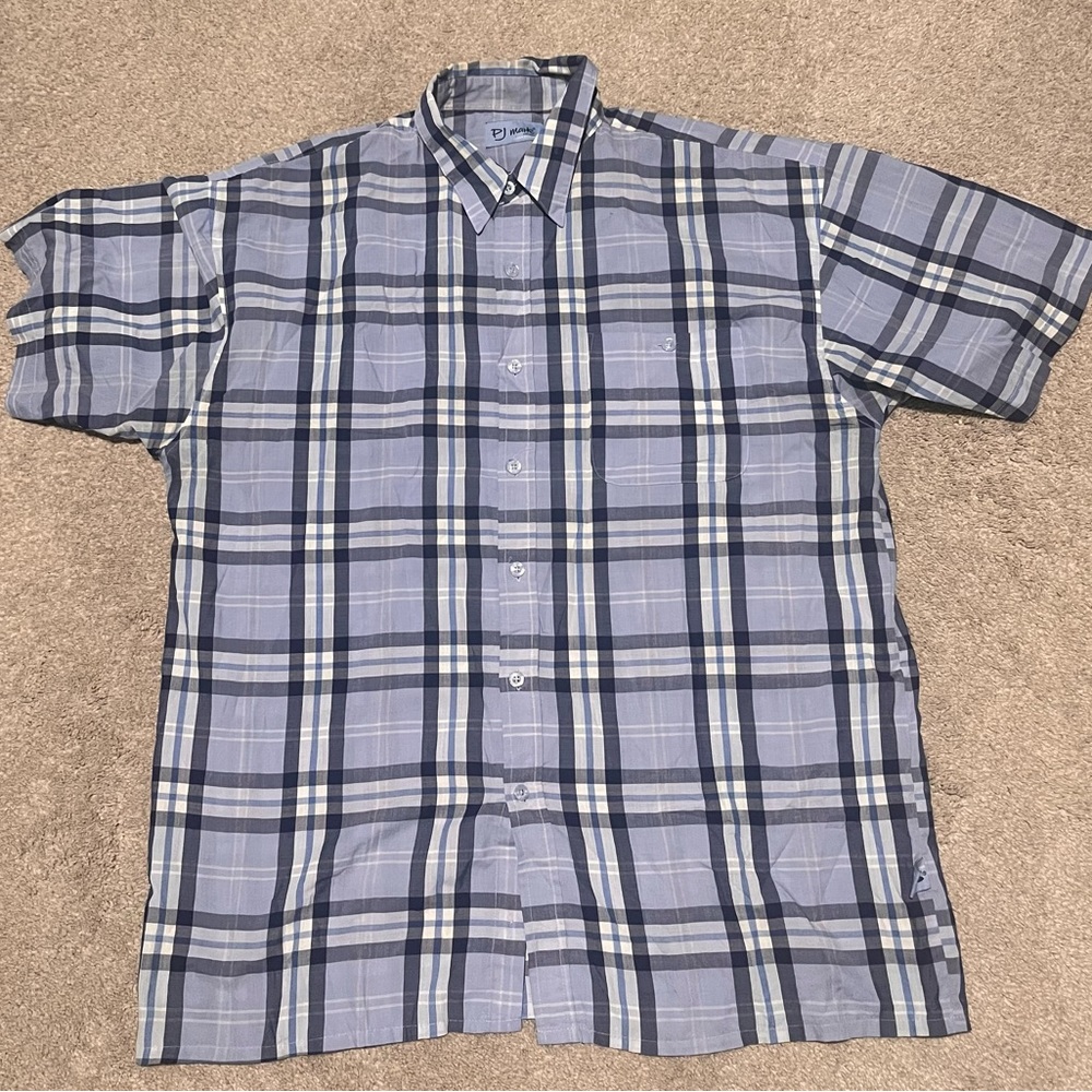 Vintage PJ Mark Plaid Button Up Shirt Large